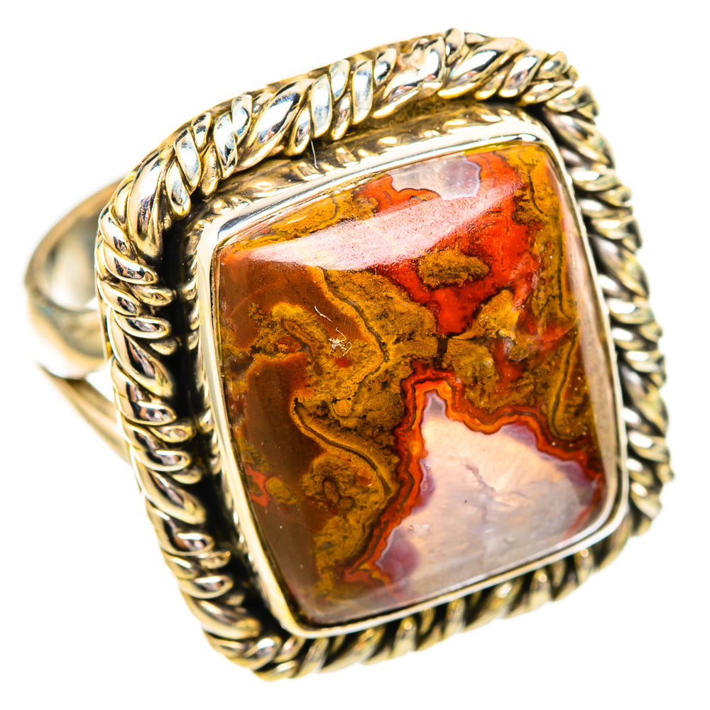 Crazy Lace Agate Rings handcrafted by Ana Silver Co - RING115954 - Photo 2