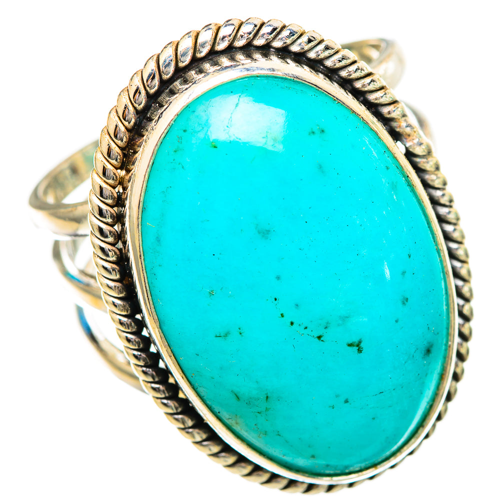 Peruvian Chrysocolla Rings handcrafted by Ana Silver Co - RING115971 - Photo 2