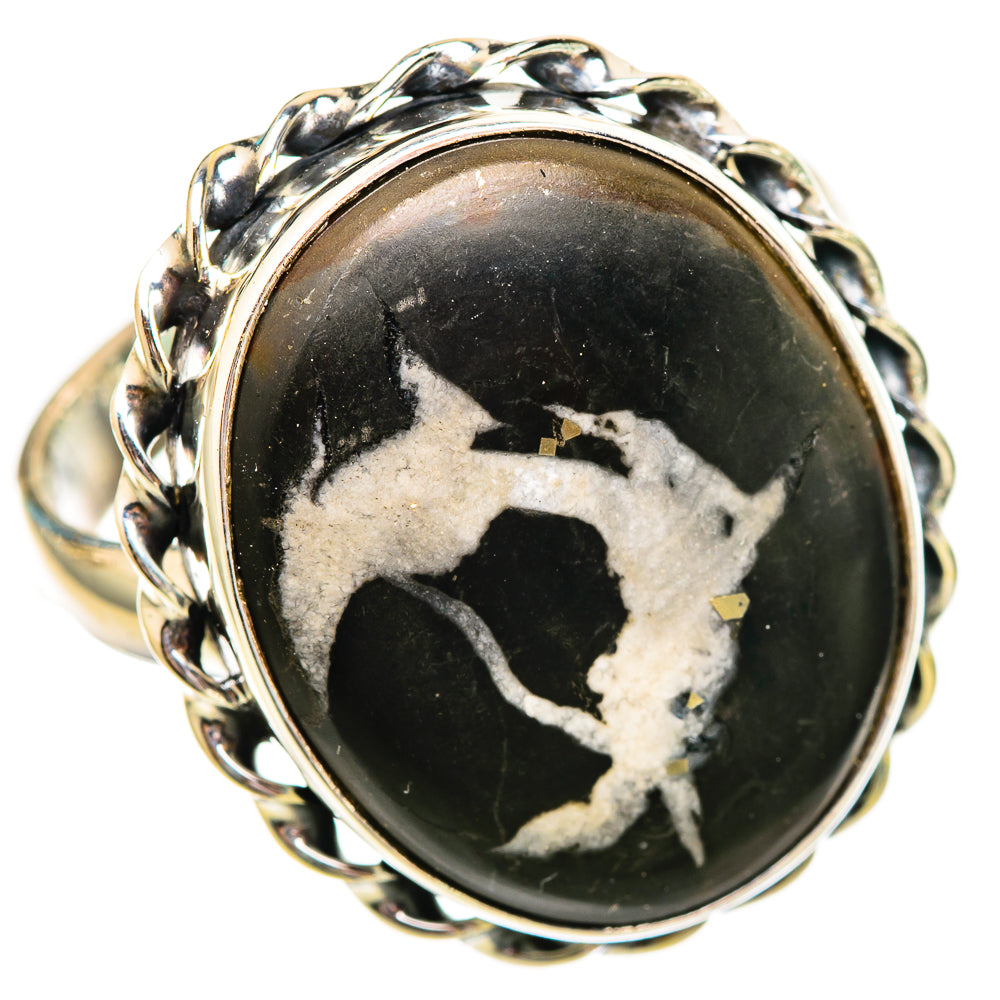 Septarian Geode Rings handcrafted by Ana Silver Co - RING115984 - Photo 2