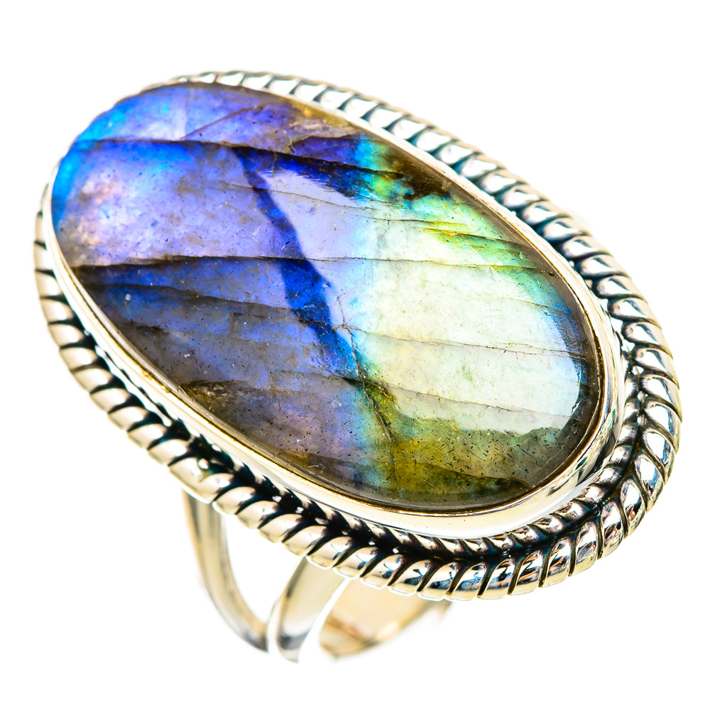 Labradorite Rings handcrafted by Ana Silver Co - RING115990 - Photo 2