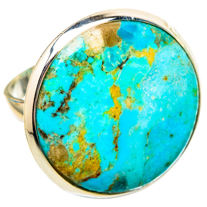 Peruvian Chrysocolla Rings handcrafted by Ana Silver Co - RING115995 - Photo 2