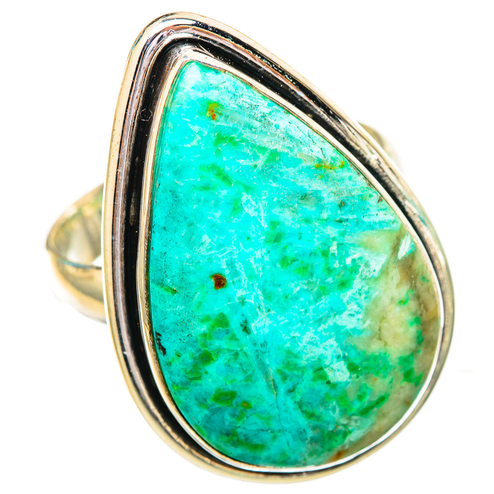 Peruvian Chrysocolla Rings handcrafted by Ana Silver Co - RING115998 - Photo 2