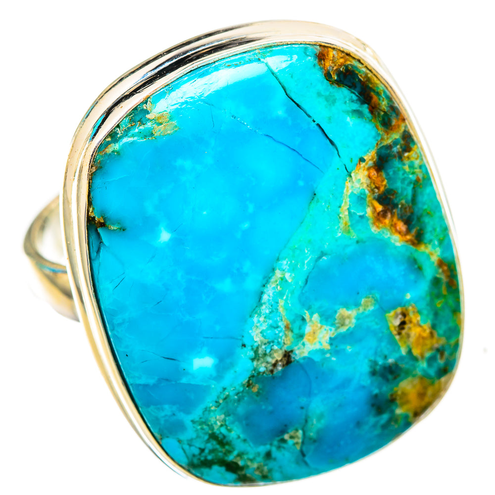Peruvian Chrysocolla Rings handcrafted by Ana Silver Co - RING116003 - Photo 2