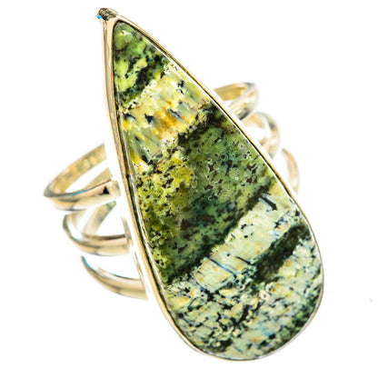 Green Swiss Opal Rings handcrafted by Ana Silver Co - RING116007 - Photo 2