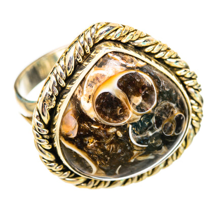 Turritella Agate Rings handcrafted by Ana Silver Co - RING116011 - Photo 2