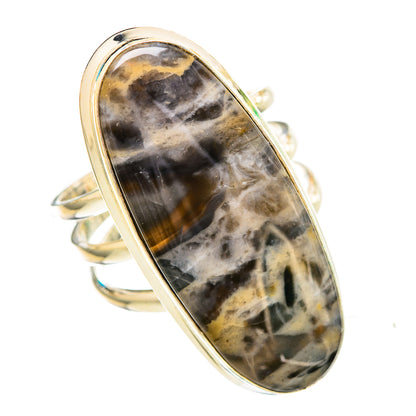 Tiger Dendrite Agate Rings handcrafted by Ana Silver Co - RING116013 - Photo 2