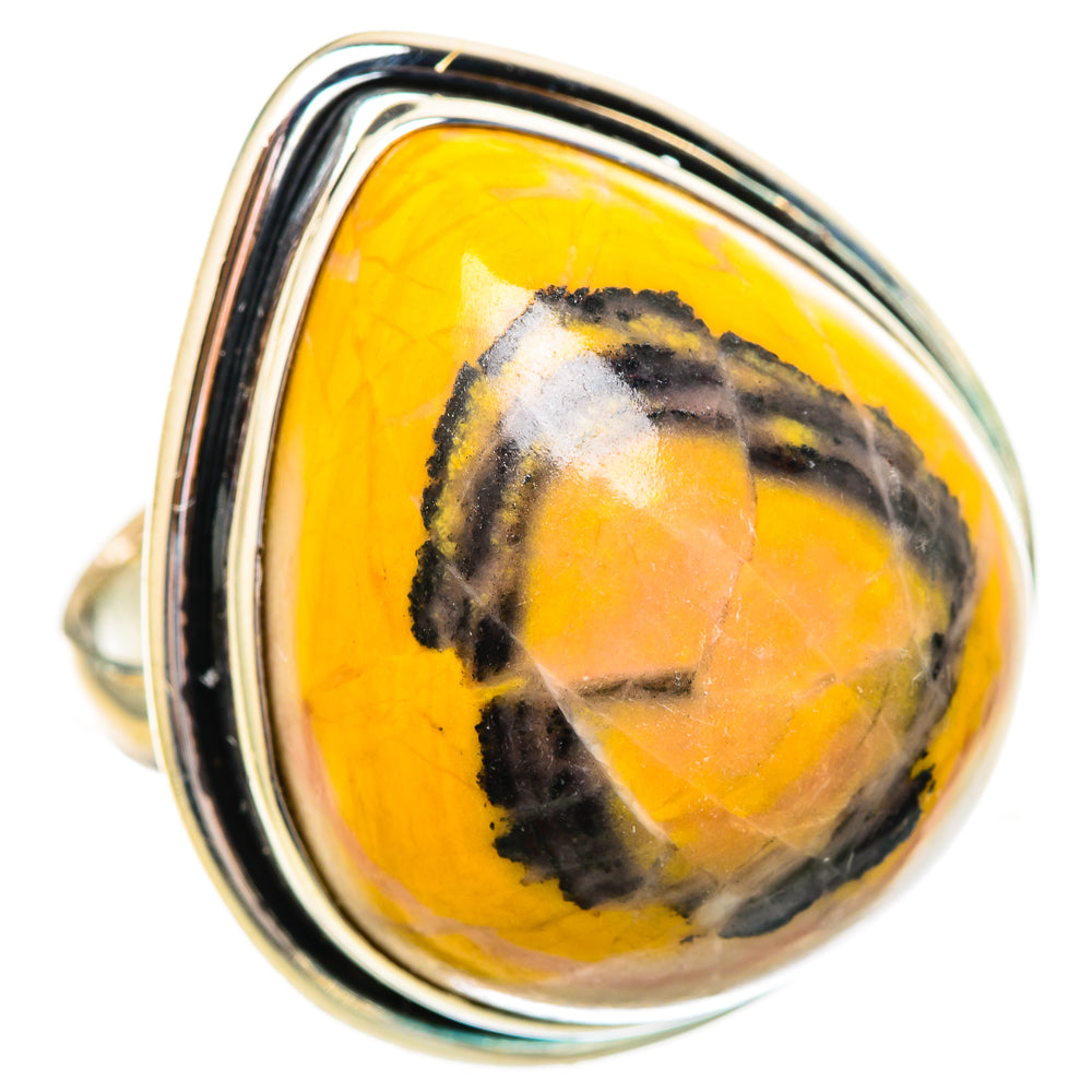 Bumble Bee Jasper Rings handcrafted by Ana Silver Co - RING116014 - Photo 2