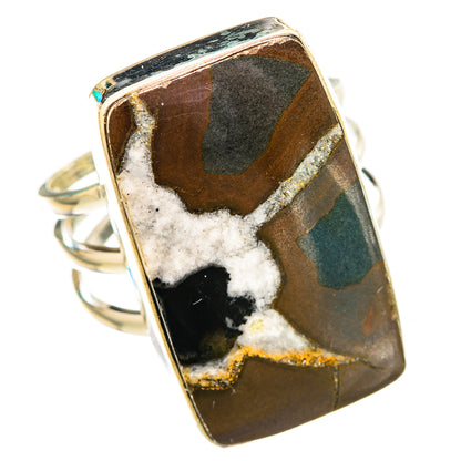Septarian Geode Rings handcrafted by Ana Silver Co - RING116015 - Photo 2