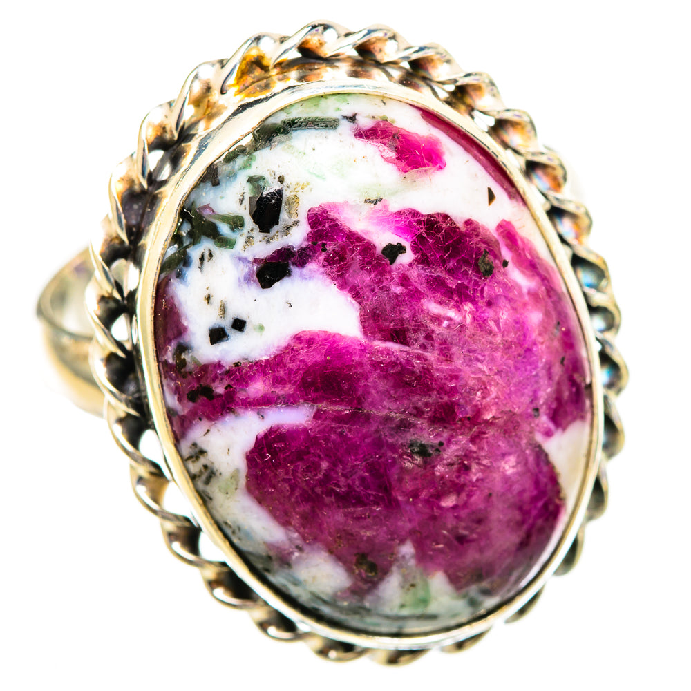 Ruby Fuchsite Rings handcrafted by Ana Silver Co - RING116017 - Photo 2
