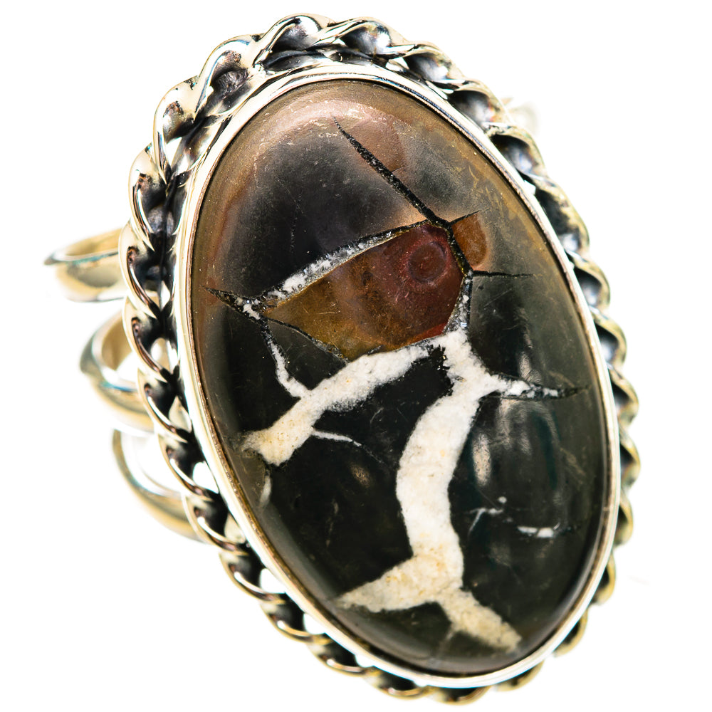 Septarian Geode Rings handcrafted by Ana Silver Co - RING116023 - Photo 2