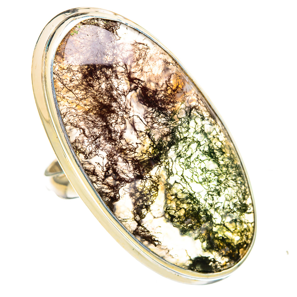 Moss Agate Rings handcrafted by Ana Silver Co - RING116030 - Photo 2