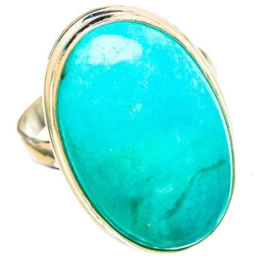 Peruvian Amazonite Rings handcrafted by Ana Silver Co - RING116031 - Photo 2