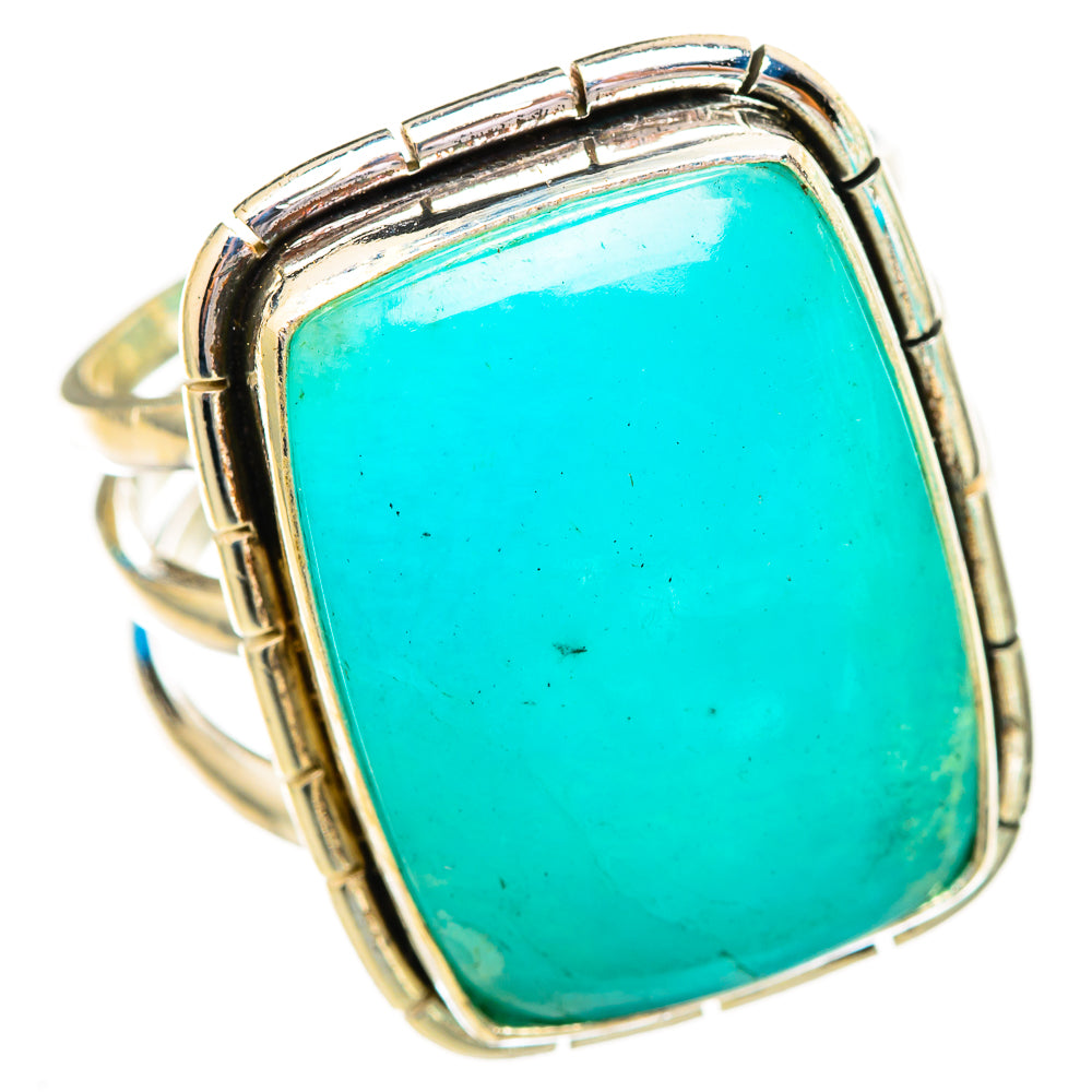 Peruvian Amazonite Rings handcrafted by Ana Silver Co - RING116034 - Photo 2