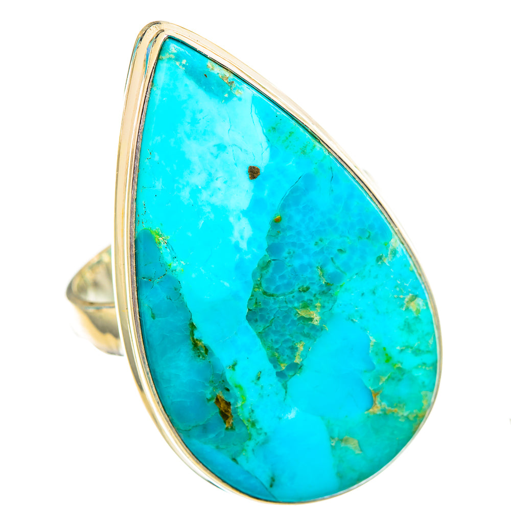 Peruvian Chrysocolla Rings handcrafted by Ana Silver Co - RING116035 - Photo 2