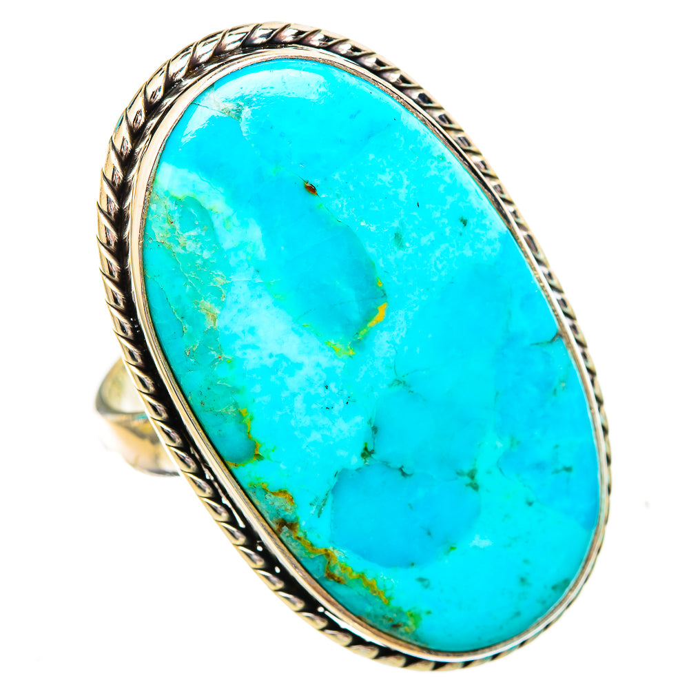 Peruvian Chrysocolla Rings handcrafted by Ana Silver Co - RING116041 - Photo 2