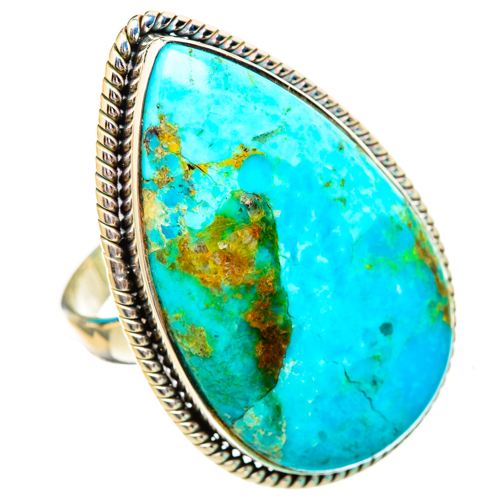 Peruvian Chrysocolla Rings handcrafted by Ana Silver Co - RING116046 - Photo 2
