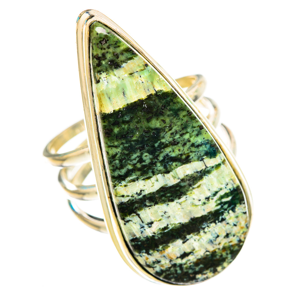 Green Swiss Opal Rings handcrafted by Ana Silver Co - RING116053 - Photo 2