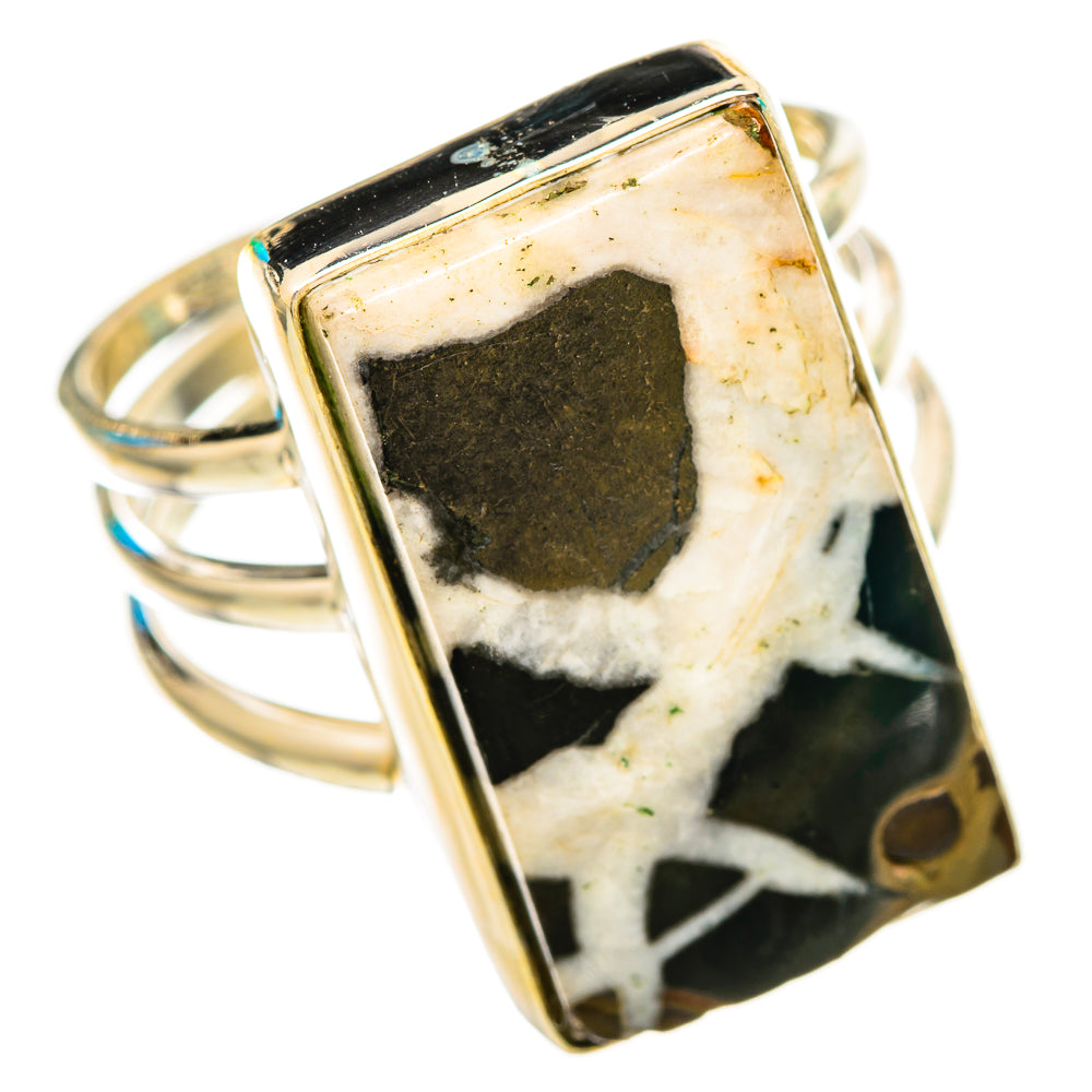 Septarian Geode Rings handcrafted by Ana Silver Co - RING116058 - Photo 2