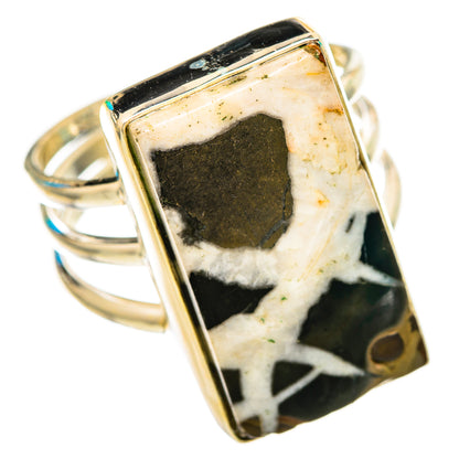 Septarian Geode Rings handcrafted by Ana Silver Co - RING116058 - Photo 2