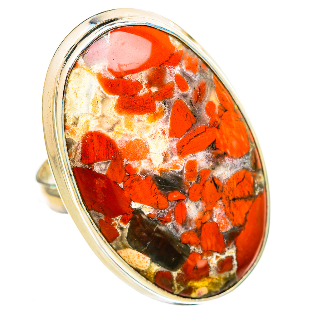 Brecciated Red Jasper Rings handcrafted by Ana Silver Co - RING116059 - Photo 2