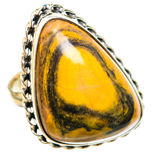 Bumble Bee Jasper Rings handcrafted by Ana Silver Co - RING116060 - Photo 2
