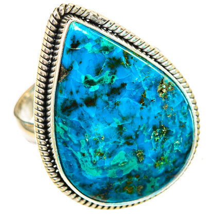 Peruvian Chrysocolla Rings handcrafted by Ana Silver Co - RING116075 - Photo 2