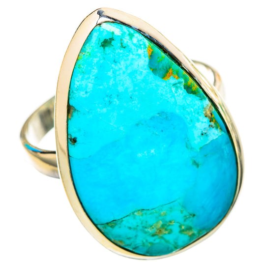 Peruvian Chrysocolla Rings handcrafted by Ana Silver Co - RING116078 - Photo 2