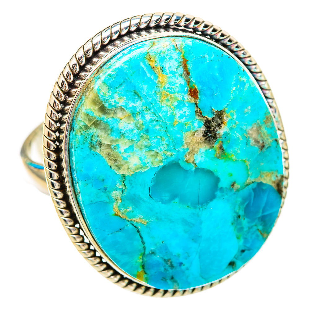 Peruvian Chrysocolla Rings handcrafted by Ana Silver Co - RING116082 - Photo 2
