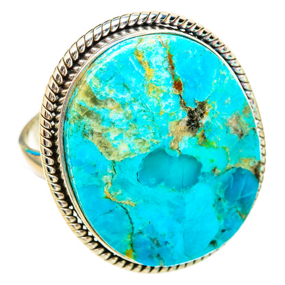 Peruvian Chrysocolla Rings handcrafted by Ana Silver Co - RING116082 - Photo 2