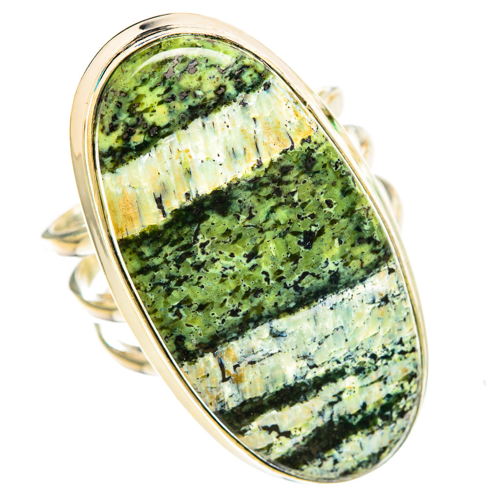Green Swiss Opal Rings handcrafted by Ana Silver Co - RING116094 - Photo 2