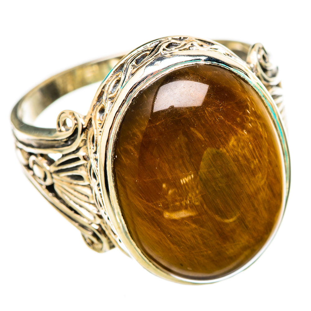 Tiger Eye Rings handcrafted by Ana Silver Co - RING116097 - Photo 2