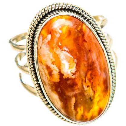 Plume Agate Rings handcrafted by Ana Silver Co - RING116098 - Photo 2