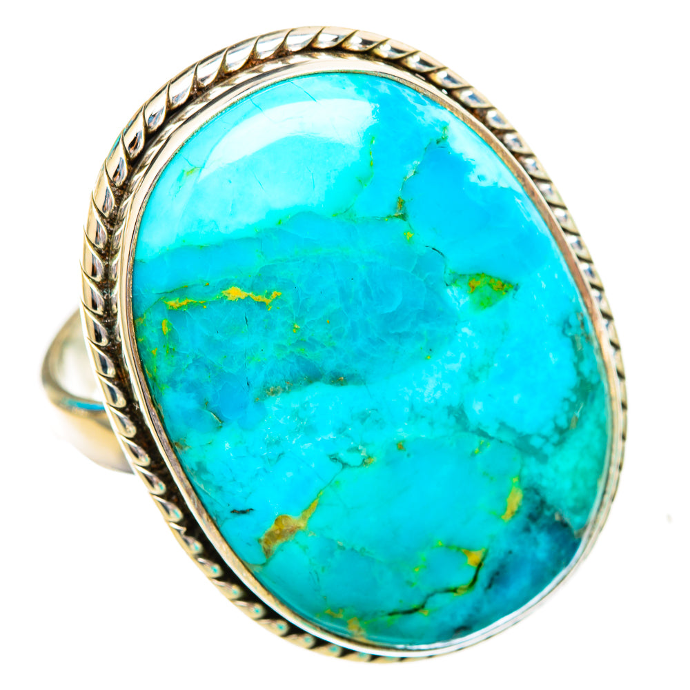 Peruvian Chrysocolla Rings handcrafted by Ana Silver Co - RING116110 - Photo 2
