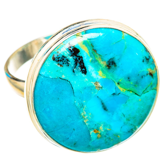 Peruvian Chrysocolla Rings handcrafted by Ana Silver Co - RING116114 - Photo 2