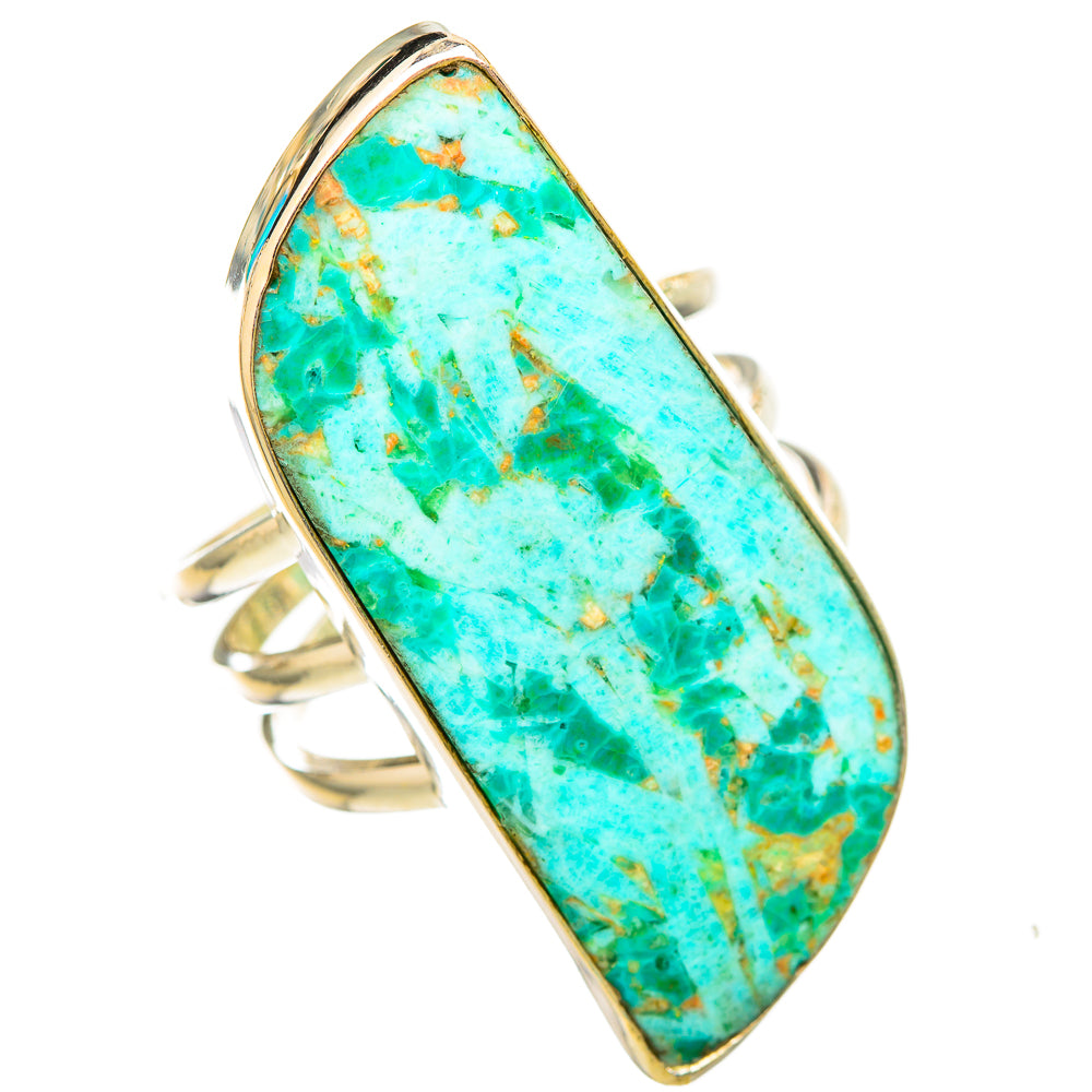 Peruvian Chrysocolla Rings handcrafted by Ana Silver Co - RING116115 - Photo 2