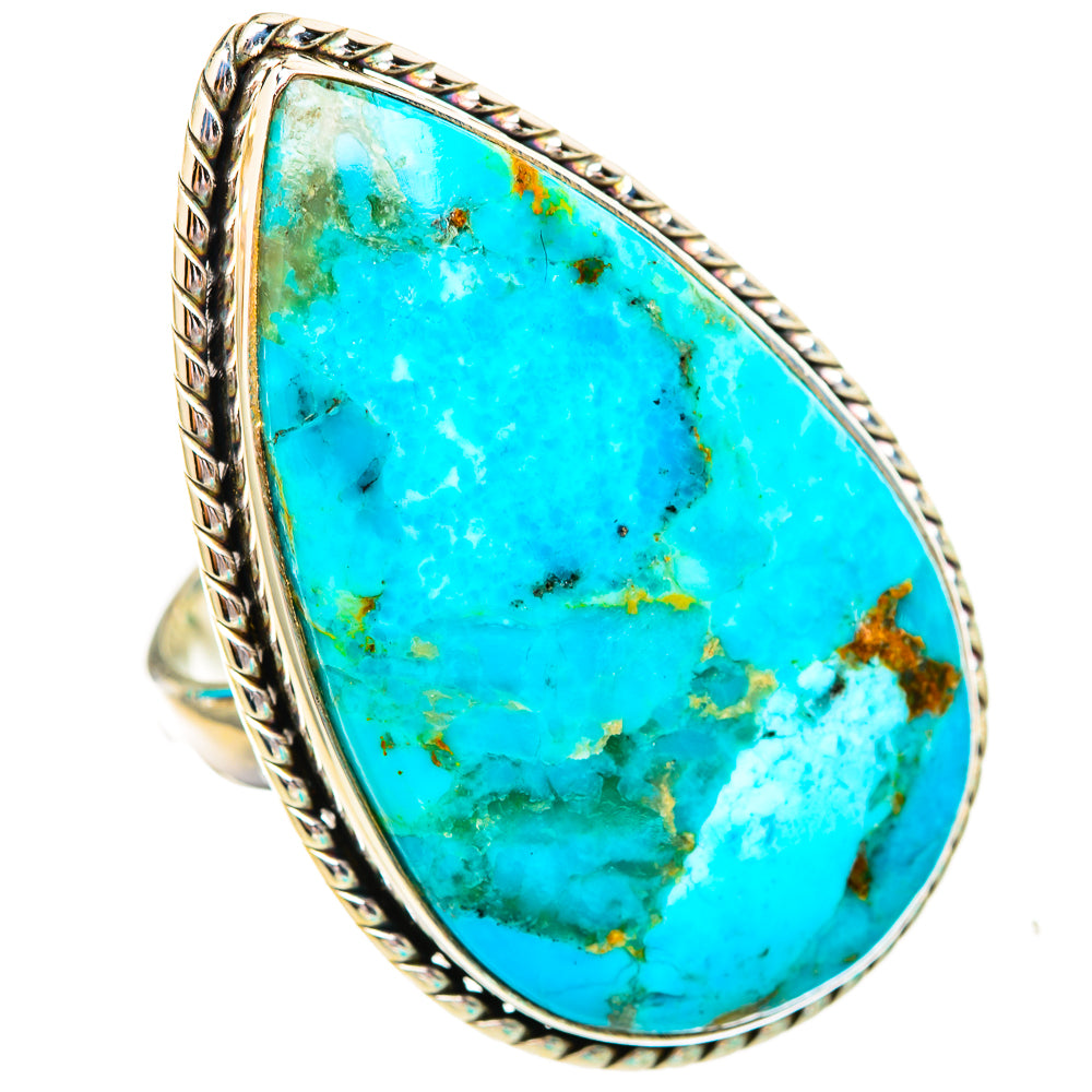 Peruvian Chrysocolla Rings handcrafted by Ana Silver Co - RING116117 - Photo 2