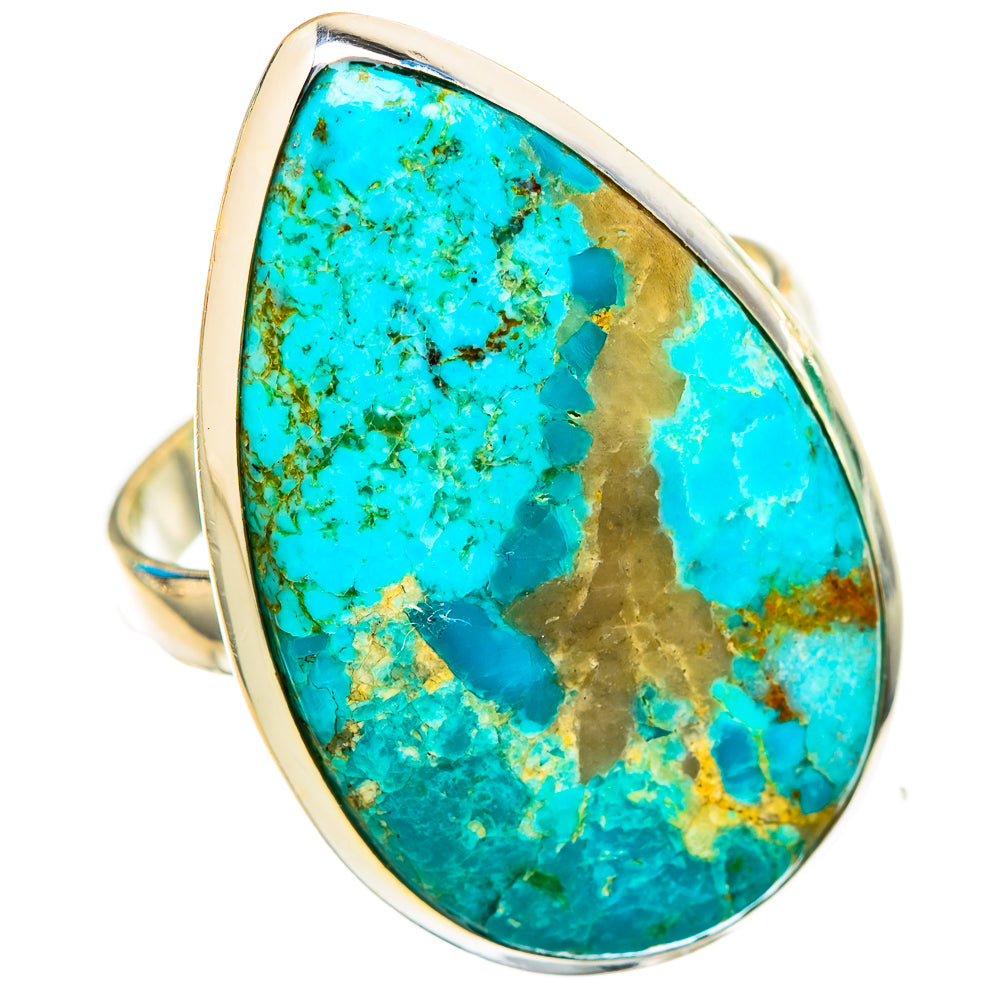 Peruvian Chrysocolla Rings handcrafted by Ana Silver Co - RING116134 - Photo 2