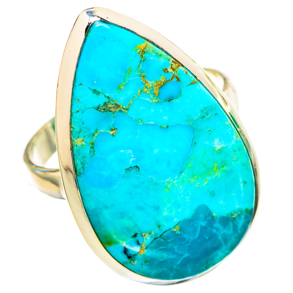 Peruvian Chrysocolla Rings handcrafted by Ana Silver Co - RING116140 - Photo 2