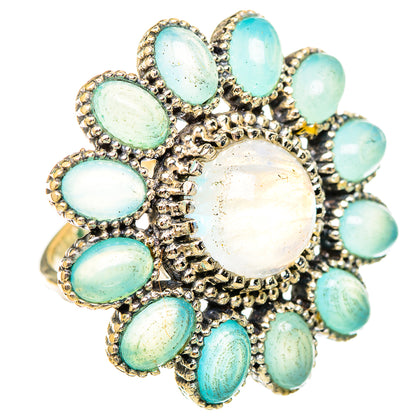 Rainbow Moonstone Rings handcrafted by Ana Silver Co - RING116143 - Photo 2