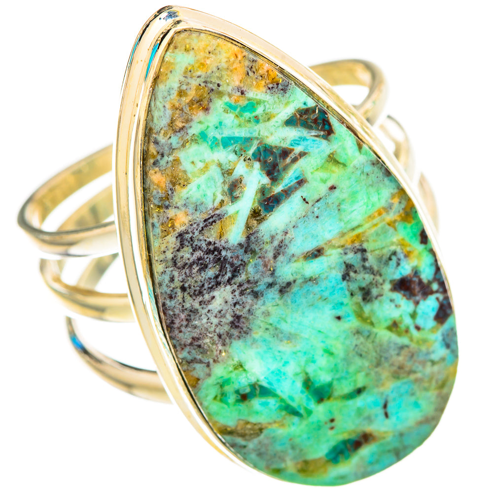 Peruvian Chrysocolla Rings handcrafted by Ana Silver Co - RING116145 - Photo 2
