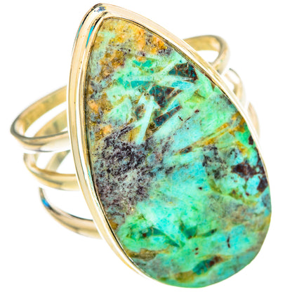 Peruvian Chrysocolla Rings handcrafted by Ana Silver Co - RING116145 - Photo 2