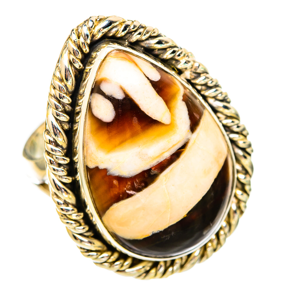 Peanut Wood Jasper Rings handcrafted by Ana Silver Co - RING116152 - Photo 2