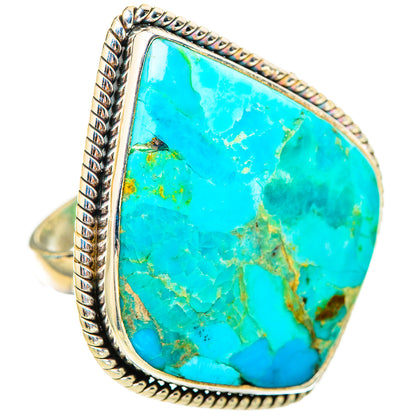 Peruvian Chrysocolla Rings handcrafted by Ana Silver Co - RING116167 - Photo 2