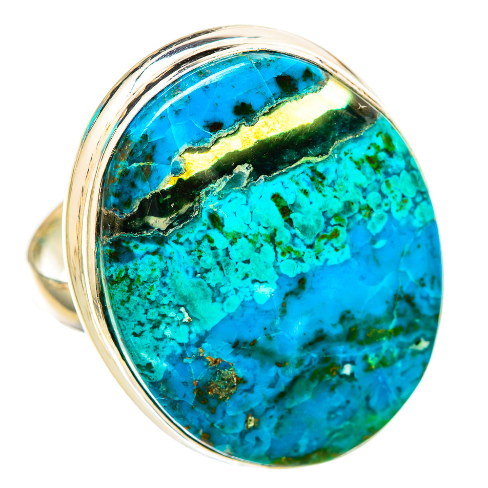 Peruvian Chrysocolla Rings handcrafted by Ana Silver Co - RING116184 - Photo 2