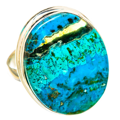 Peruvian Chrysocolla Rings handcrafted by Ana Silver Co - RING116184 - Photo 2