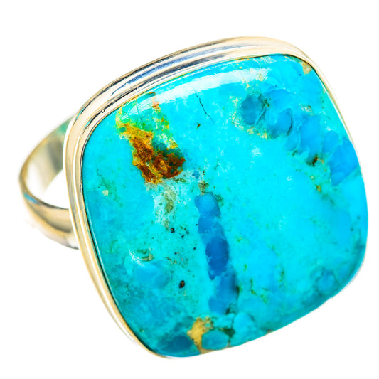 Peruvian Chrysocolla Rings handcrafted by Ana Silver Co - RING116187 - Photo 2