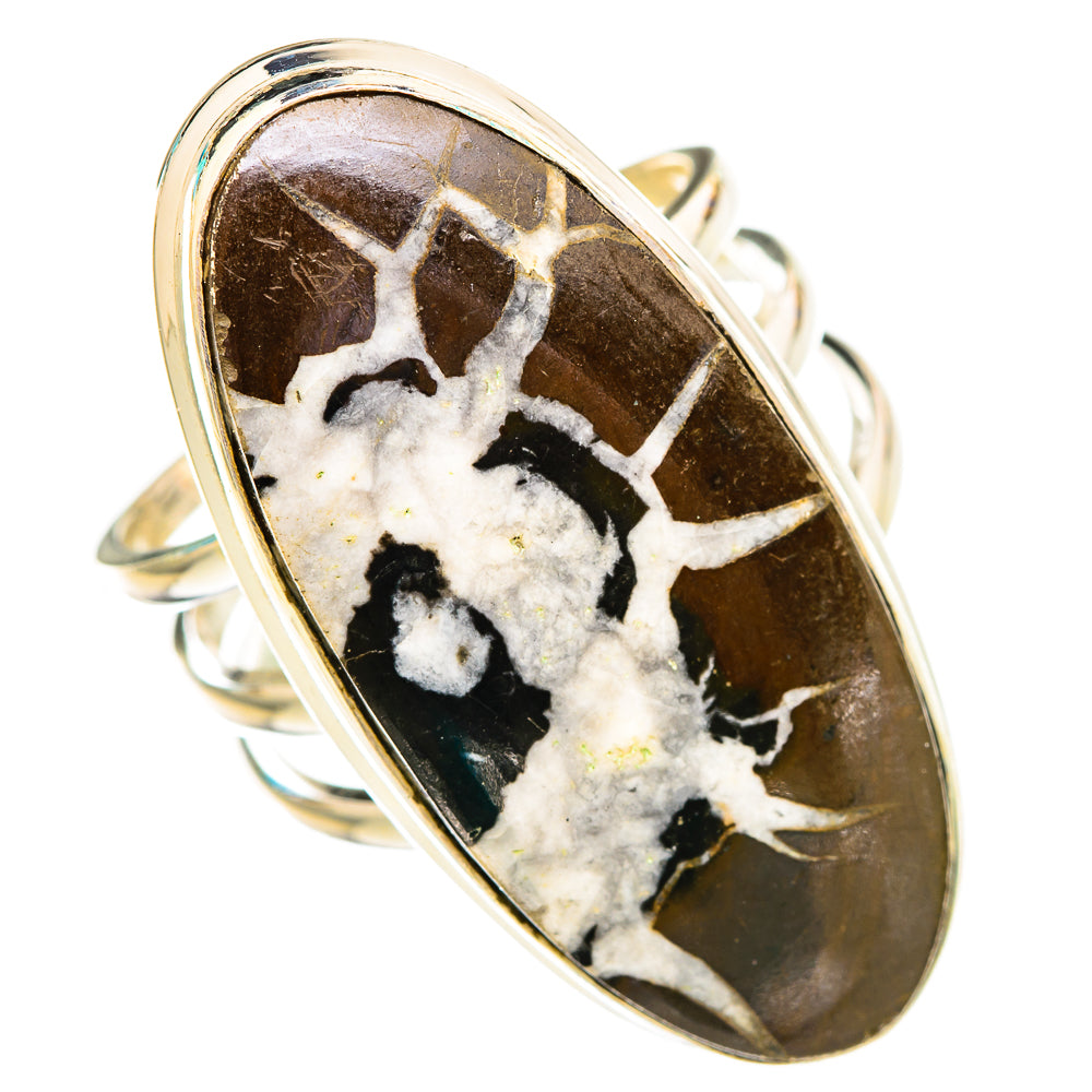 Septarian Geode Rings handcrafted by Ana Silver Co - RING116201 - Photo 2