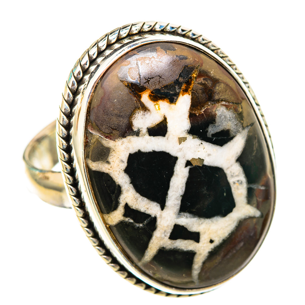 Septarian Geode Rings handcrafted by Ana Silver Co - RING116210 - Photo 2