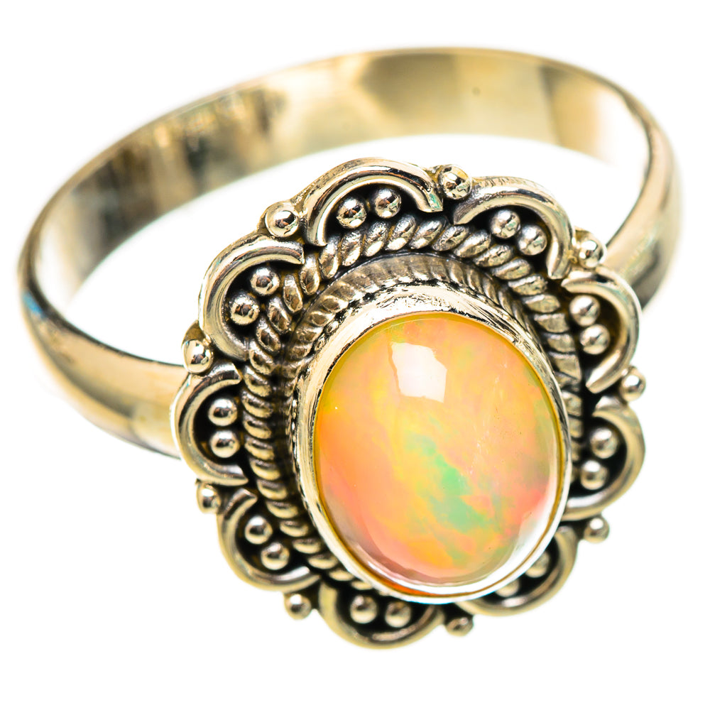 Ethiopian Opal Rings handcrafted by Ana Silver Co - RING116254 - Photo 2