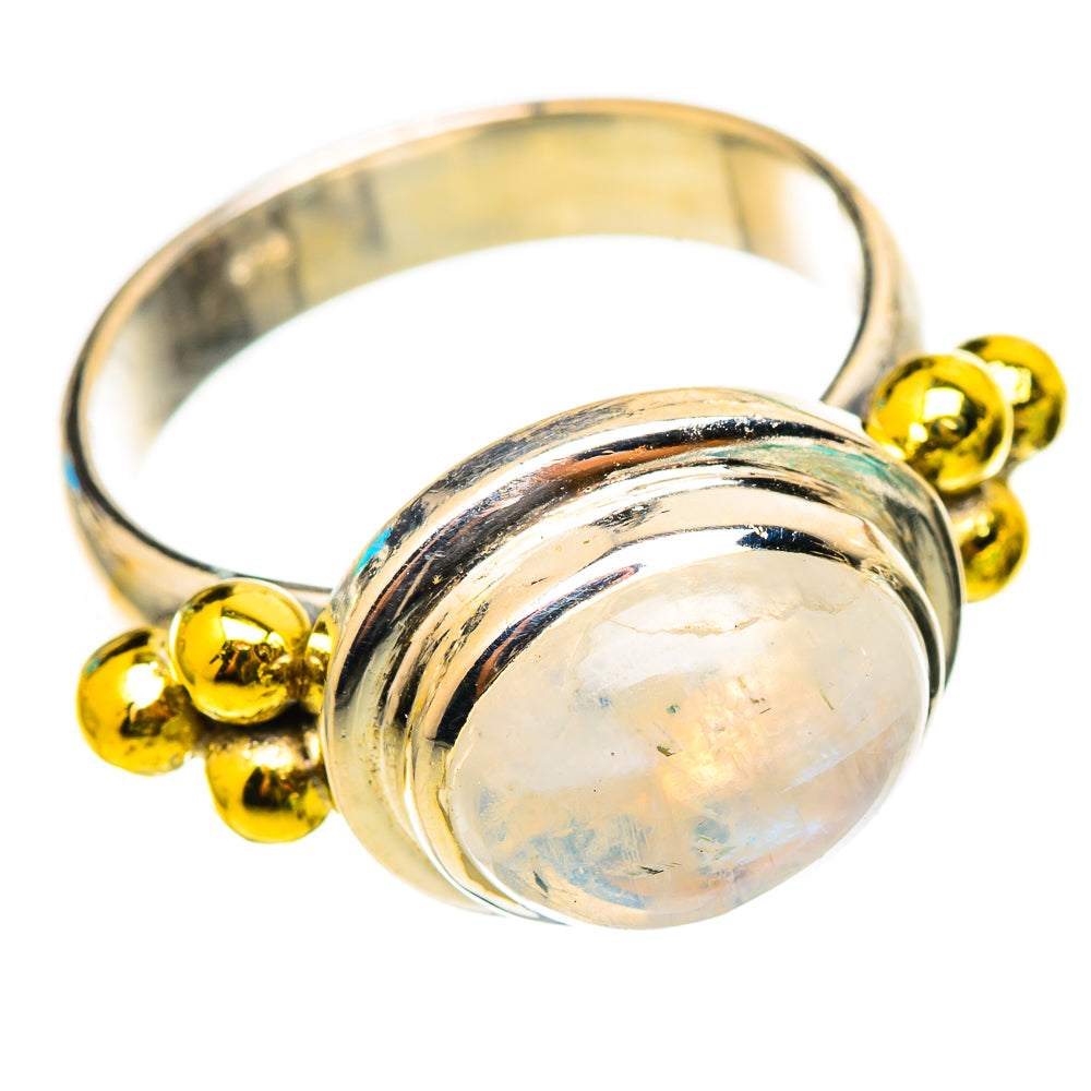 Rainbow Moonstone Rings handcrafted by Ana Silver Co - RING116276 - Photo 2